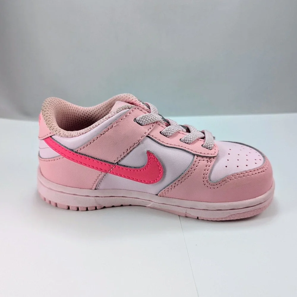 Nike Dunk Low Triple Pink (TDE) DH9761-600 SIZE 8C TODDLER Worn‎ Once